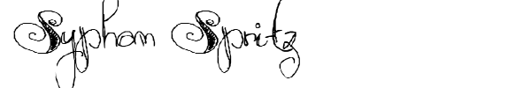 Syphon Spritz font preview